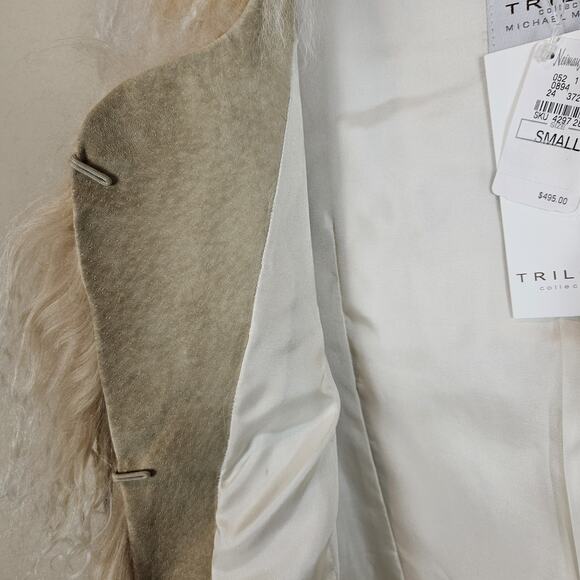 Trilogy Collections Michael McCollom Mongolian Curly Lamb Fur Suede Vest Women S - Picture 7 of 16